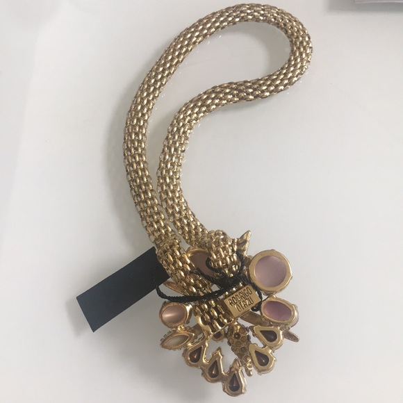 Authentic Rodrigo Oatazu Italy X Swarovski. Lavender gold collar $580 - Picture 7 of 10